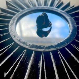 Sterling silver vintage ring with onyx and marcasite